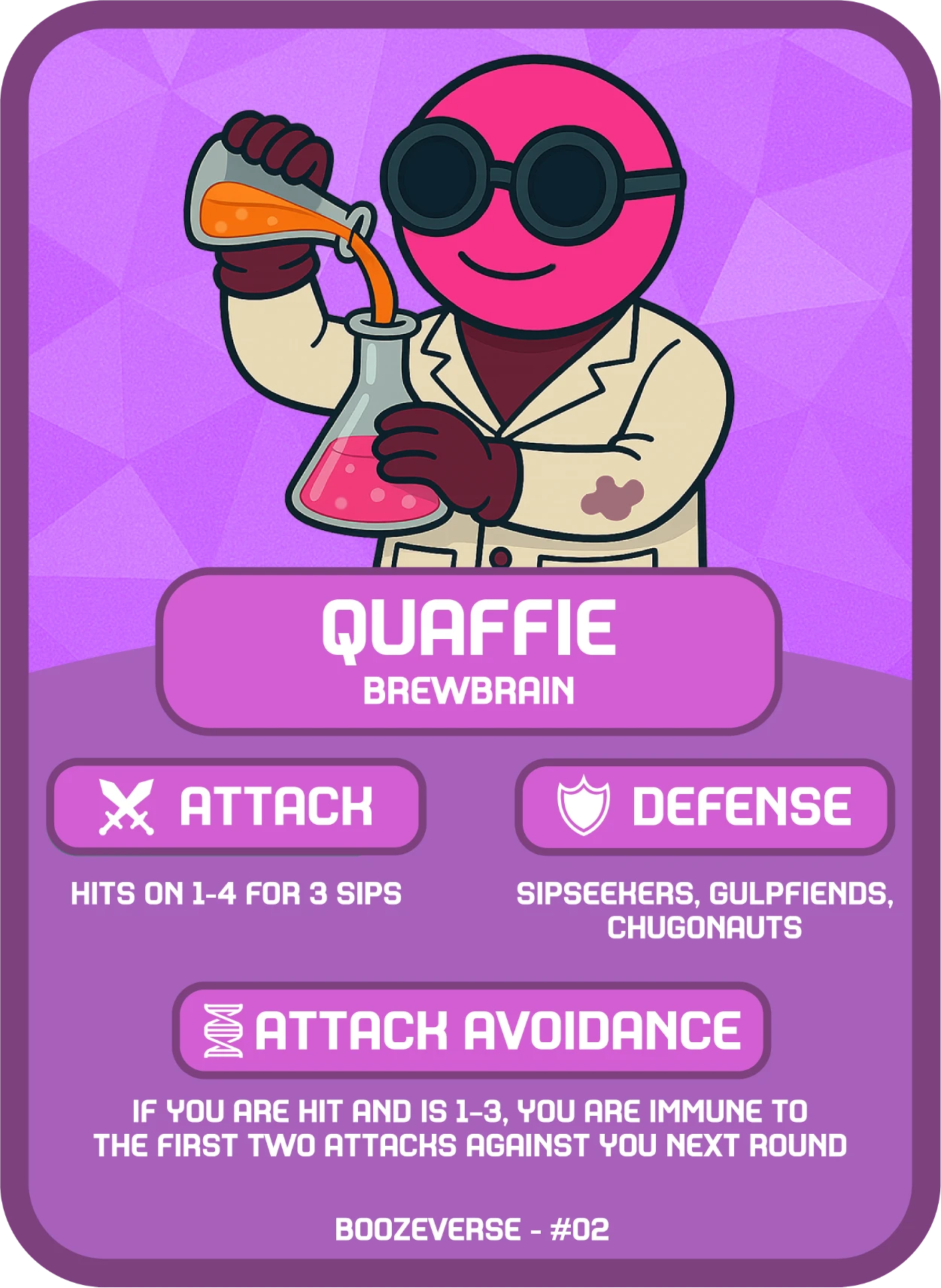 Quaffie Epic card art from Boozeverse