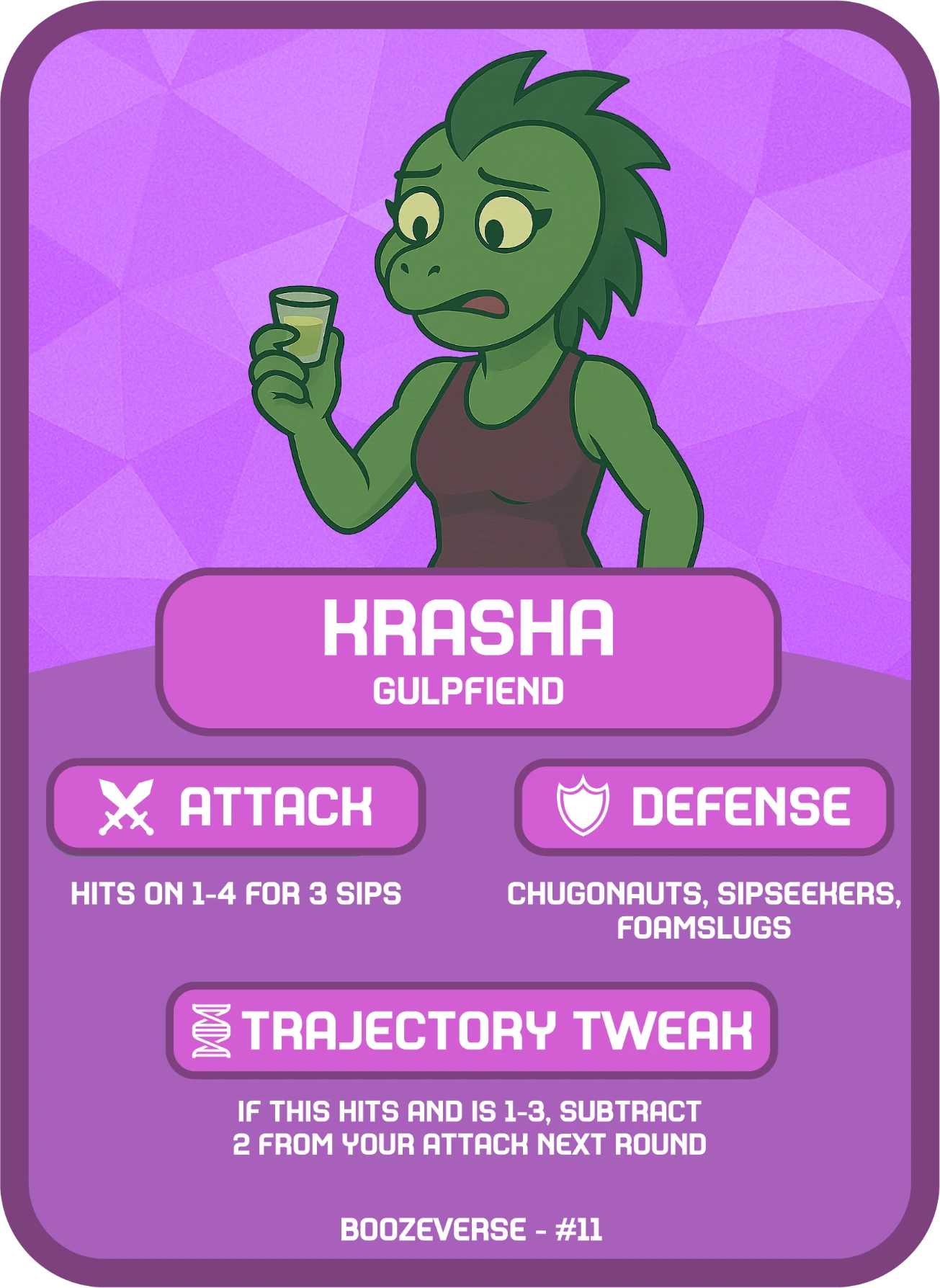 Krasha Epic card art from Boozeverse