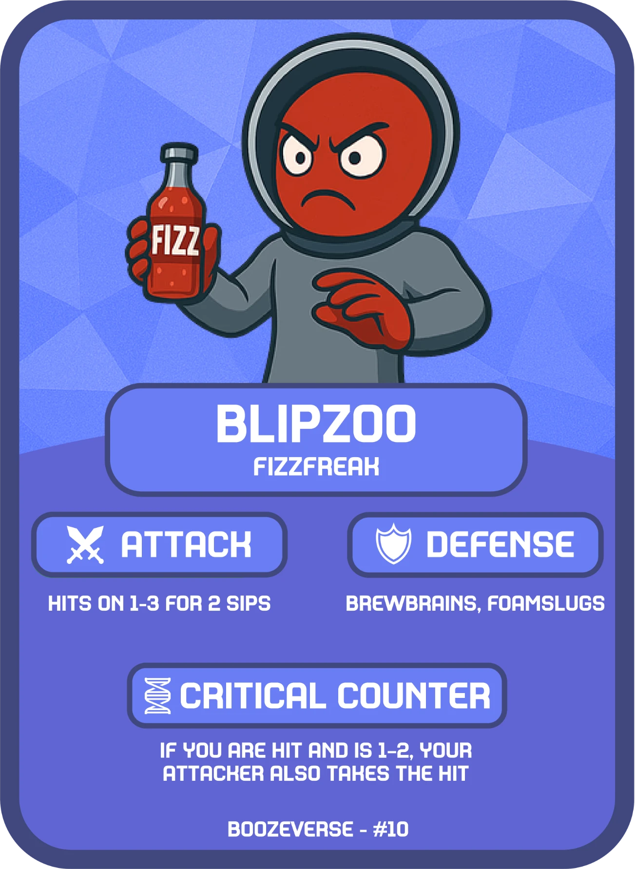 Blipzoo Rare card art from Boozeverse
