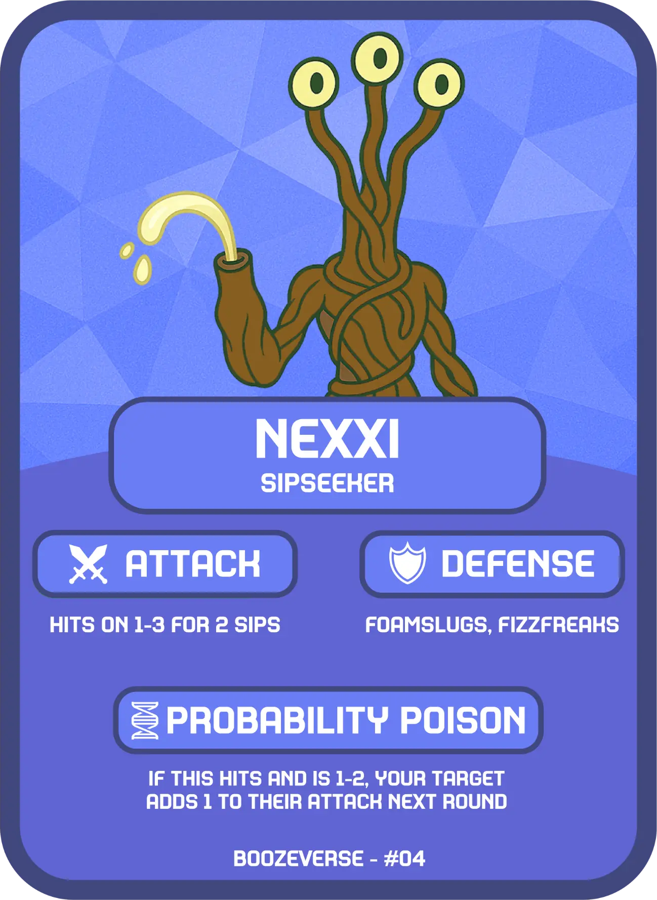 Nexxi Rare card art from Boozeverse