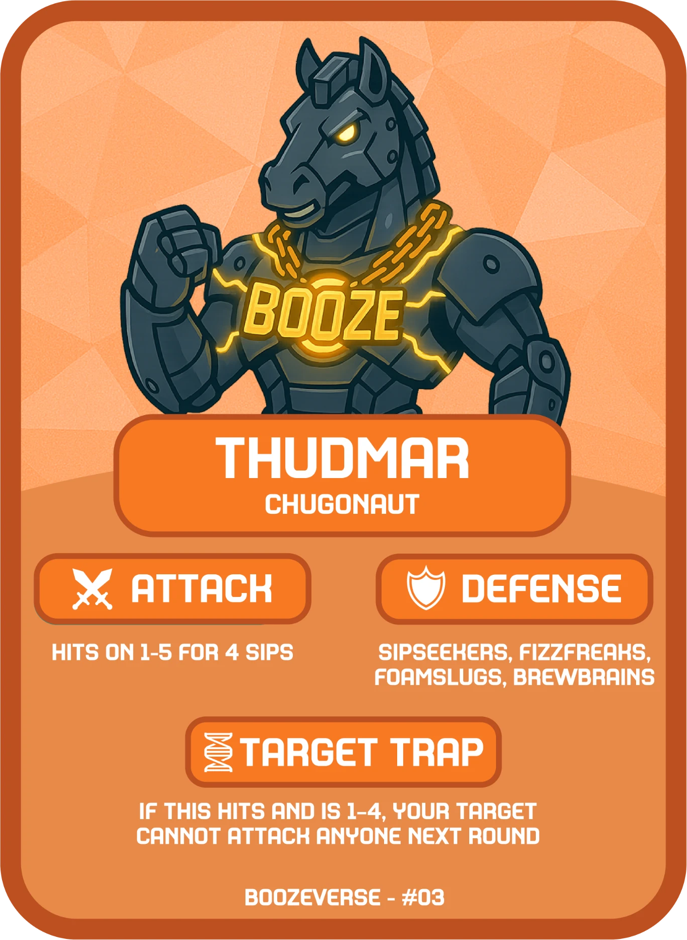 Thudmar Legendary card art from Boozeverse