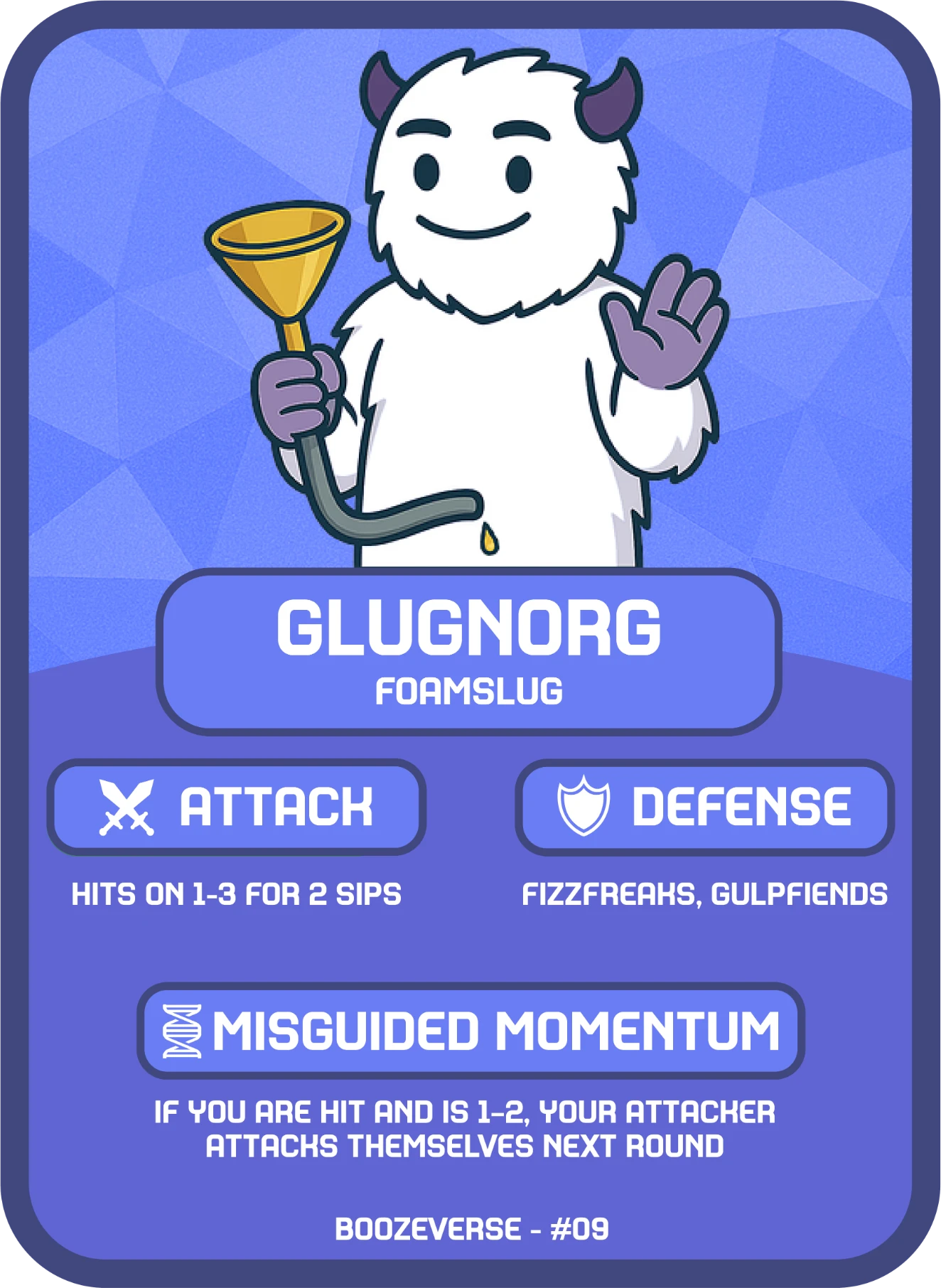 Glugnorg Rare card art from Boozeverse