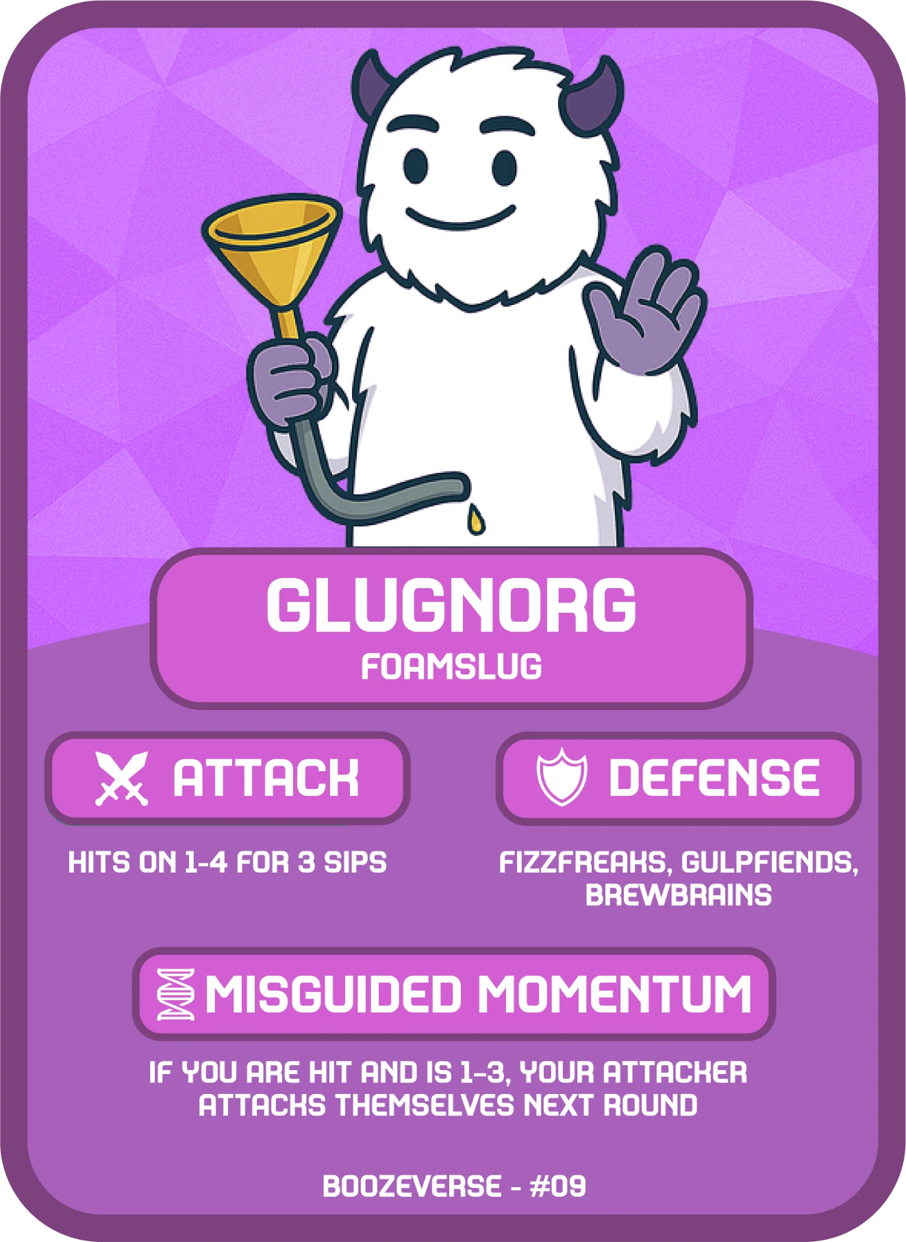 Glugnorg Epic card art from Boozeverse
