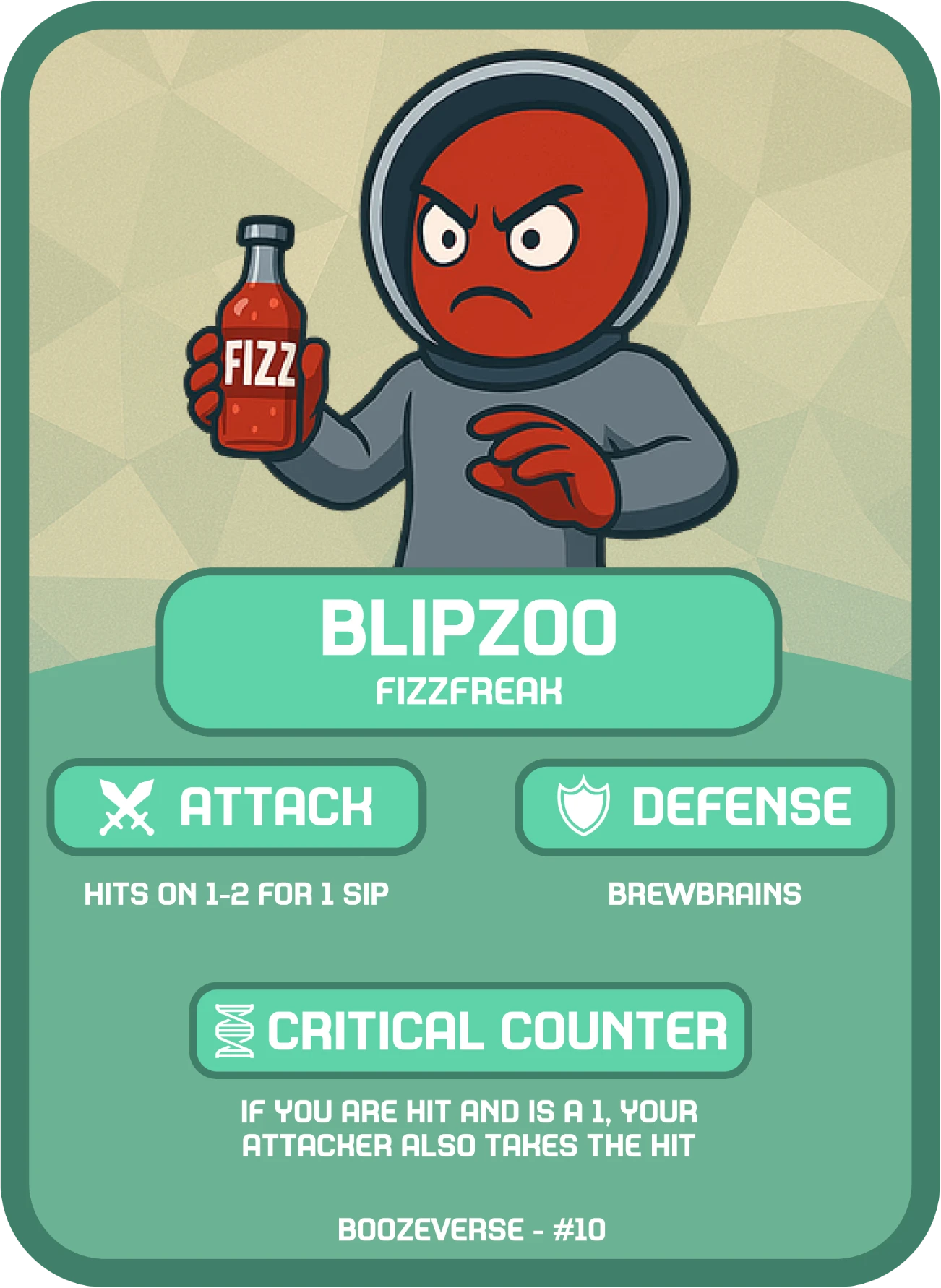 Blipzoo Common card art from Boozeverse