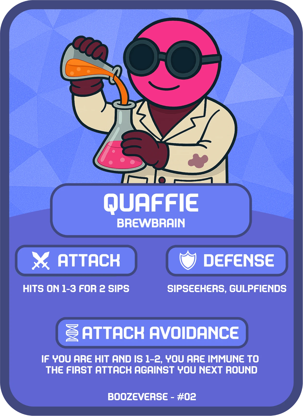 Quaffie Rare card art from Boozeverse