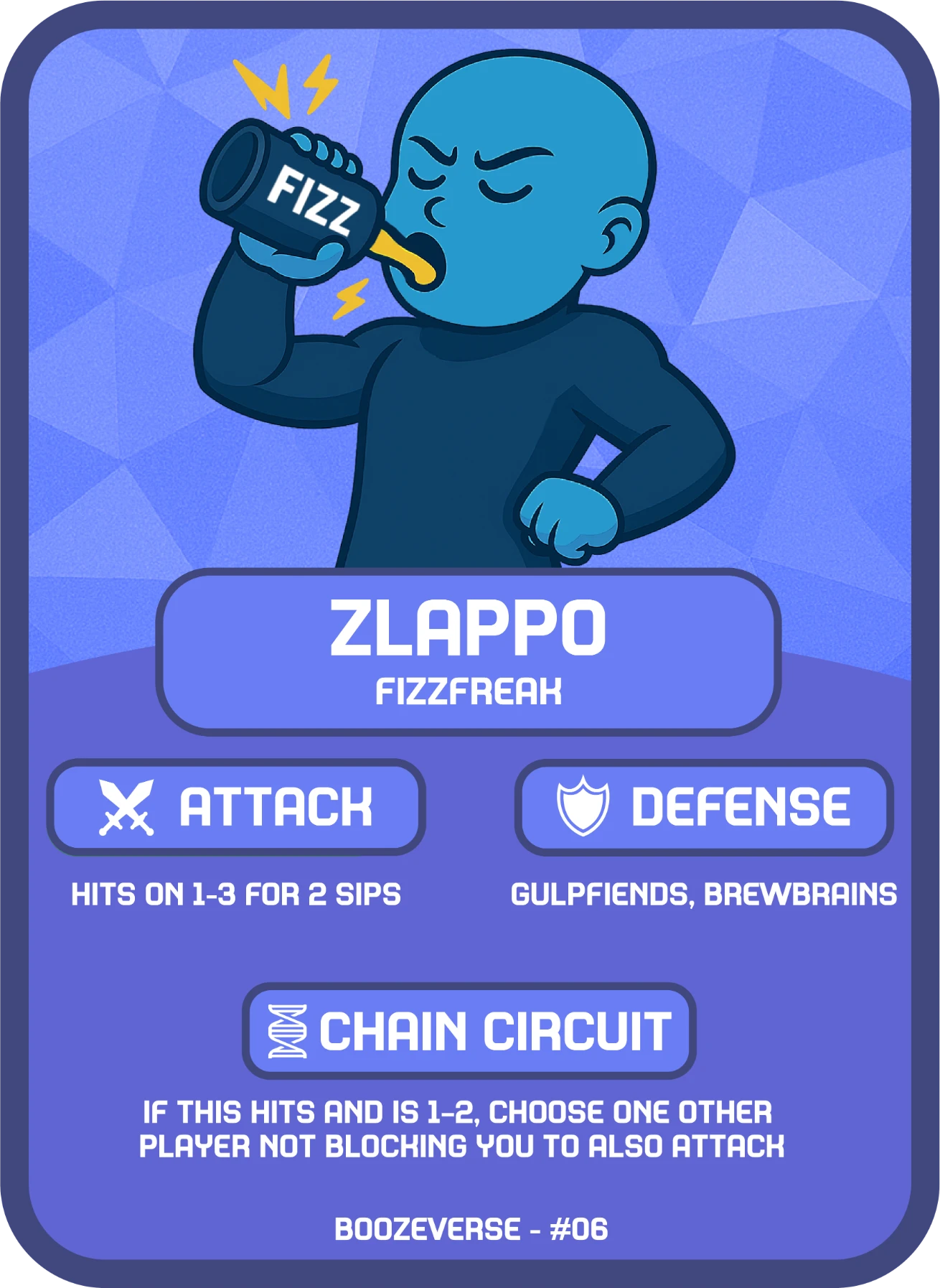 Zlappo Rare card art from Boozeverse