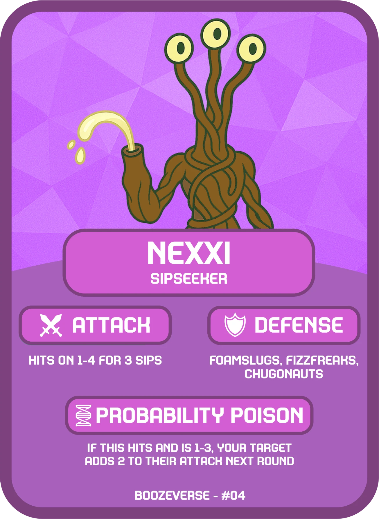 Nexxi Epic card art from Boozeverse
