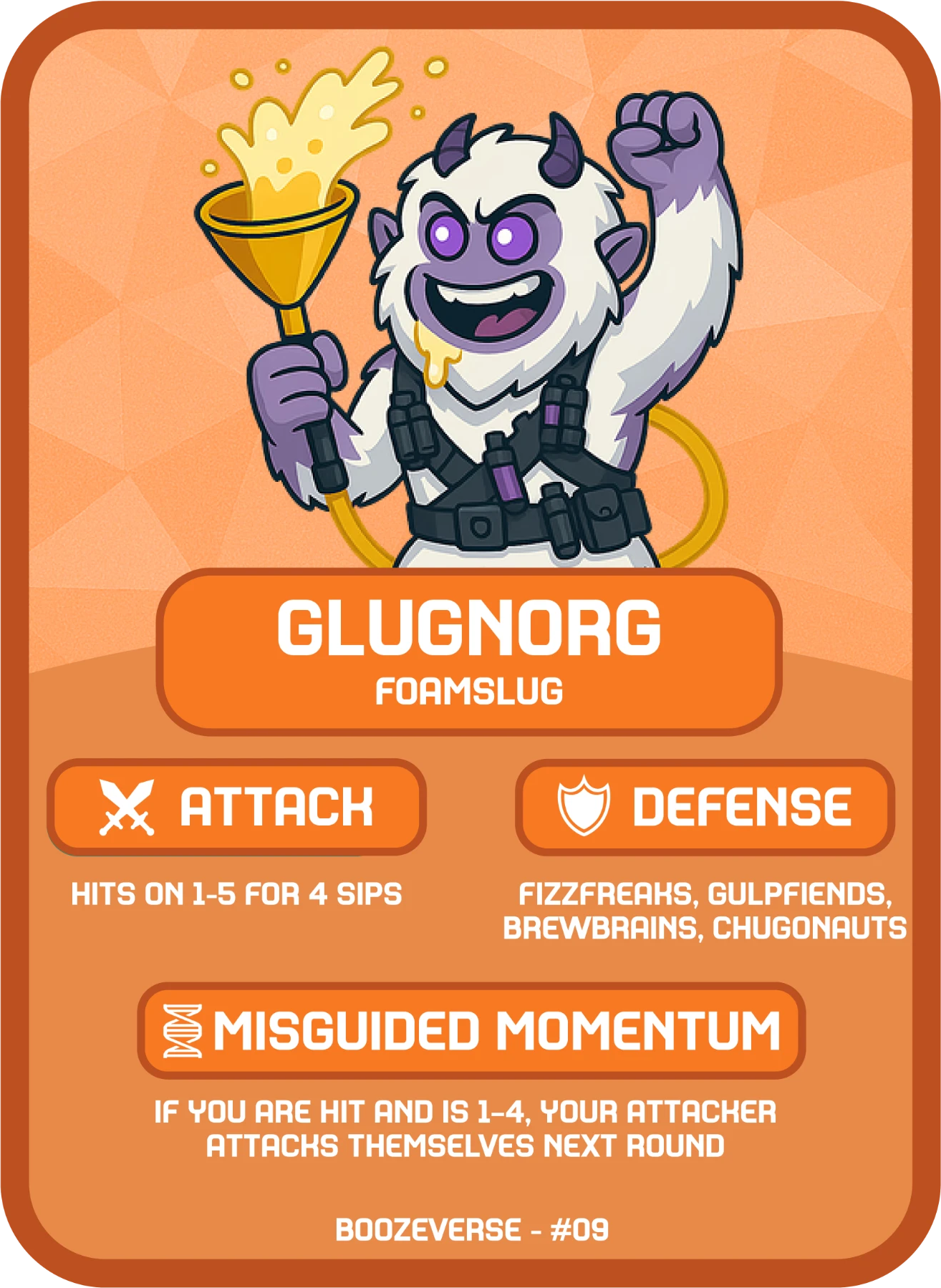 Glugnorg Legendary card art from Boozeverse