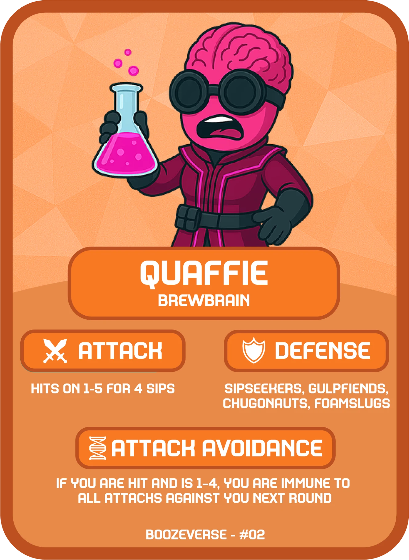 Quaffie Legendary card art from Boozeverse